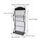 Freestanding Magazine Newspaper Book Rack Office Display Organizer Metal Stand